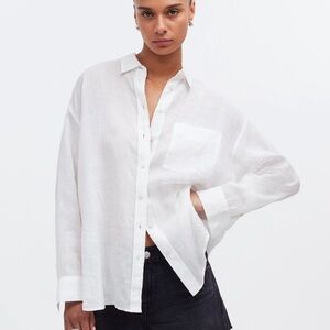 Madewell Oversized Ramie Button Down